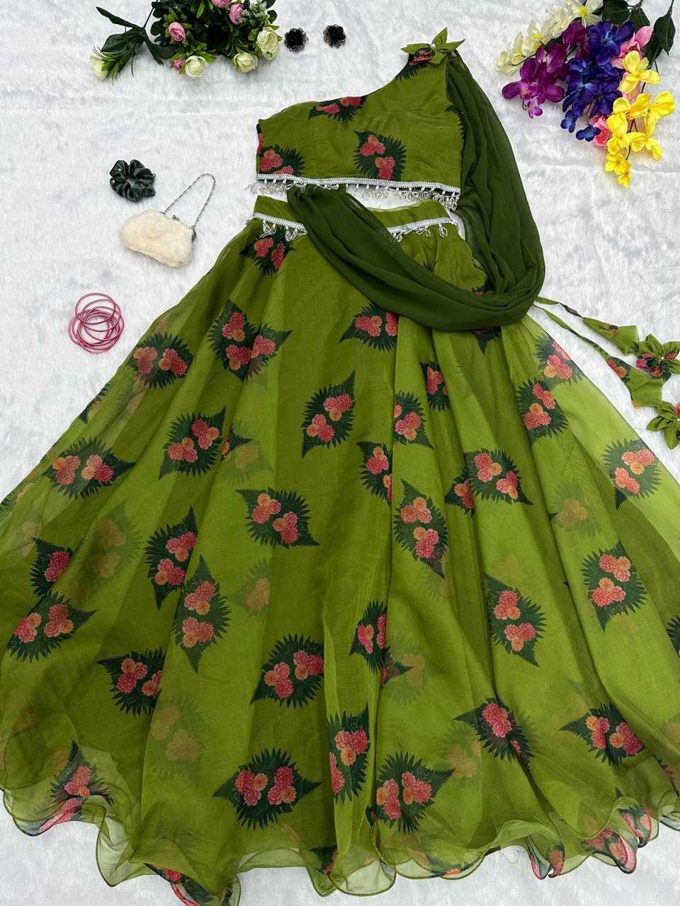 YNF ORGANZA  KESH154 121 WHOLESALE LEHENGA MANUFACTURER